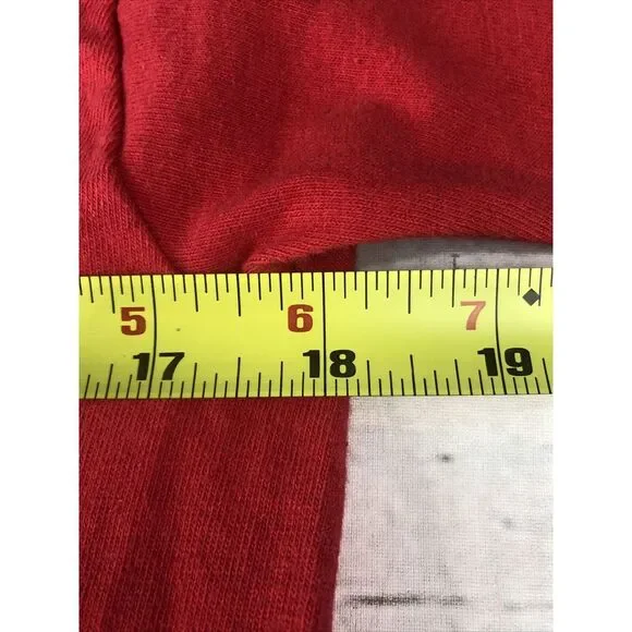 Vintage Fruit of the Loom  T Shirt Medium‎  Red Made in USA Single Stitch - Picture 5 of 7